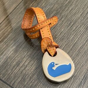 Vintage Dooney & Bourke Brass Blue Enamel Duck Hangtag